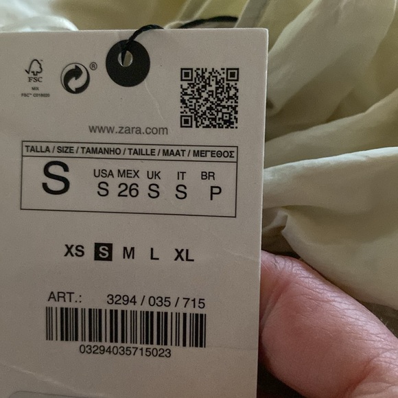 Zara Woman NWT parachute cargo jumpsuit Size S ivory color - Picture 5 of 7